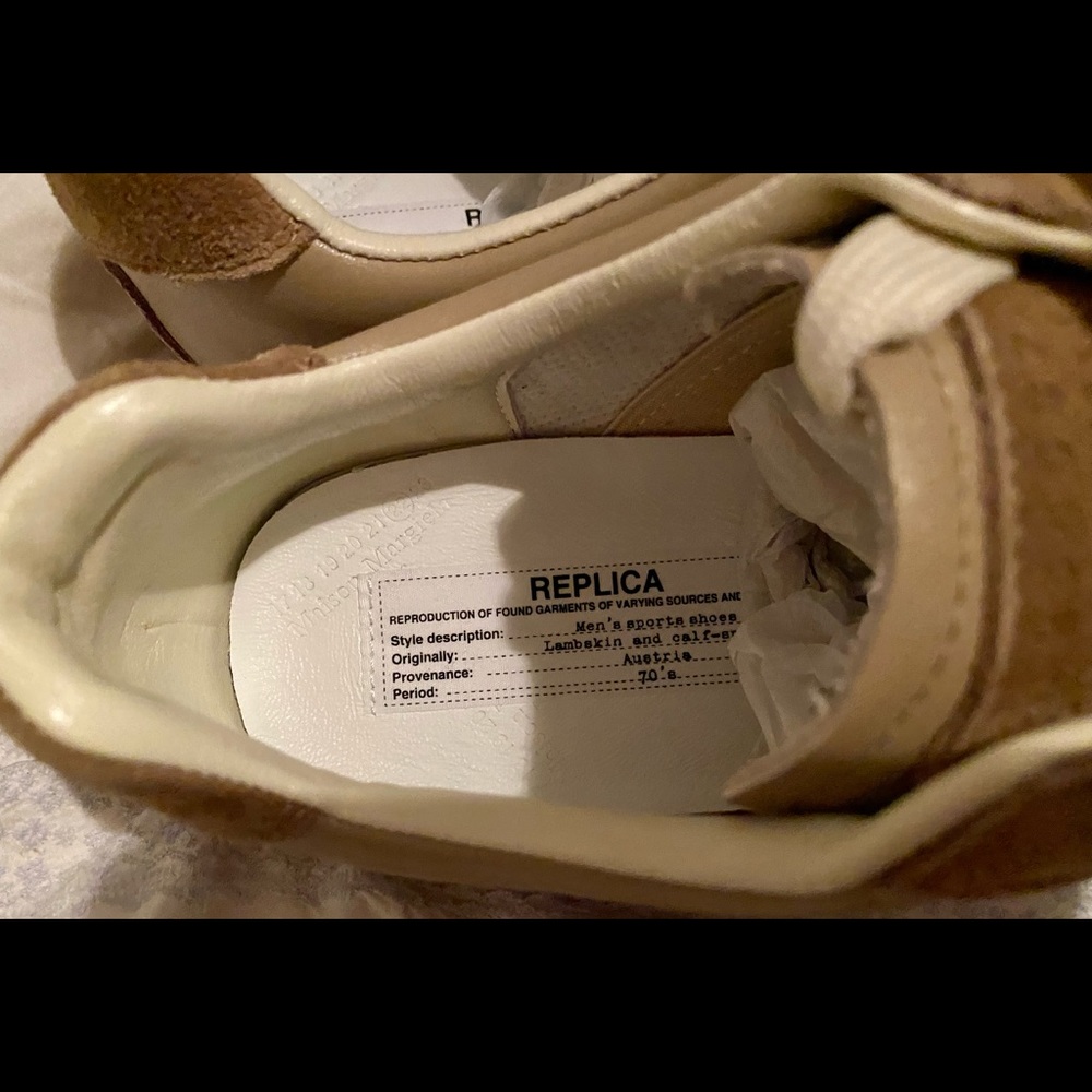 Maison Margiela Low Top Leather / Suede Sneakers - Picture 4 of 10